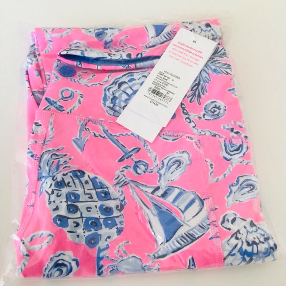 Lilly Pulitzer Weekender Luxletic High Rise Midi 24”Leggings-Rousseau Pink NWT - Picture 11 of 13